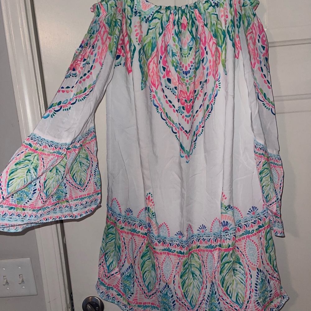Lilly Pulitzer - off the shoulder dress with sleeves